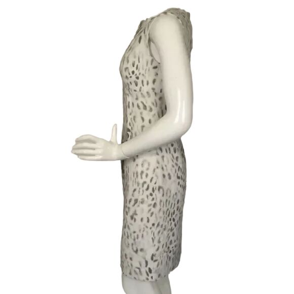 CALVIN KLEIN Dress, 2, Snow Leopard Print, Sleeveless, Empire waist, Sheath - Picture 8 of 15